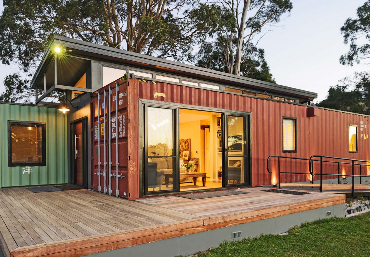 Coastal Pods boutique accommodation made from up cycled shipping containers